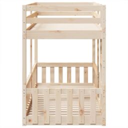 Berkfield Home Bunk Bed 90x200 cm Solid Wood Pine in Brown - thumbnail 6