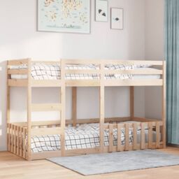 Berkfield Home Bunk Bed 90x200 cm Solid Wood Pine in Brown - thumbnail 3