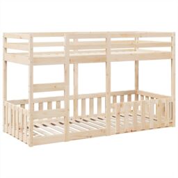 Berkfield Home Bunk Bed 90x200 cm Solid Wood Pine in Brown - thumbnail 2