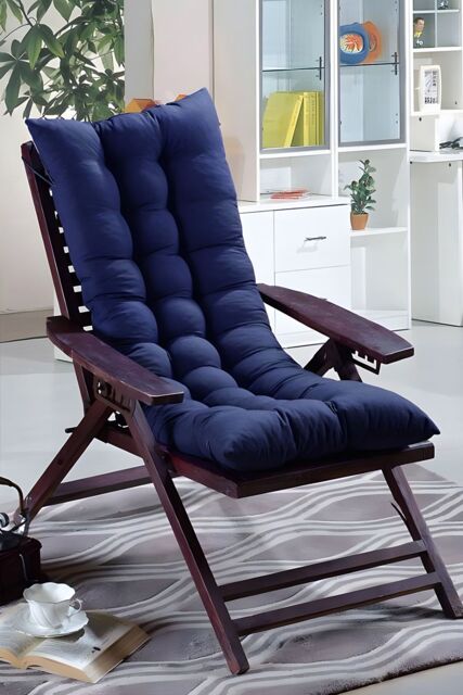 Living and Home 125*48cm Thick Soft Garden Seat Cushion in Blue - image 1