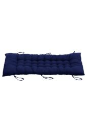 Living and Home 125*48cm Thick Soft Garden Seat Cushion in Blue - thumbnail 2