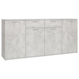 Berkfield Home Sideboard Concrete Grey 160x36x75 cm Engineered Wood - Size: 160 x 36 x 75 cm - thumbnail 2