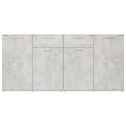 Berkfield Home Sideboard Concrete Grey 160x36x75 cm Engineered Wood - Size: 160 x 36 x 75 cm - thumbnail 6