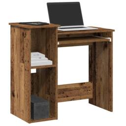 Berkfield Home Decorative Desk with Shelves Old Wood 84x40x78 cm Engineered Wood in Brown - Size: 84 x 40 x 78 cm - thumbnail 2
