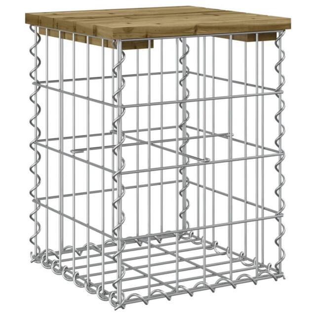 Berkfield Home Garden Bench Gabion Design 33x31x42 cm Impregnated Wood Pine in Brown - Size: 33 x 31 x 42 cm - image 1