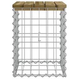Berkfield Home Garden Bench Gabion Design 33x31x42 cm Impregnated Wood Pine in Brown - Size: 33 x 31 x 42 cm - thumbnail 4