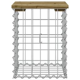 Berkfield Home Garden Bench Gabion Design 33x31x42 cm Impregnated Wood Pine in Brown - Size: 33 x 31 x 42 cm - thumbnail 3