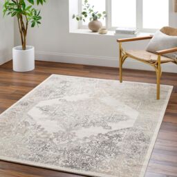 Livabliss Roma Vintage Grey Brown Green Traditional Boho Living Dining Bedroom Rug in Light Brown - Size: 200 cm x 275 cm