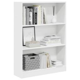 Berkfield Home Bookcase White 80x24x109 cm Engineered Wood - Size: 80 x 24 x 109 cm - thumbnail 4