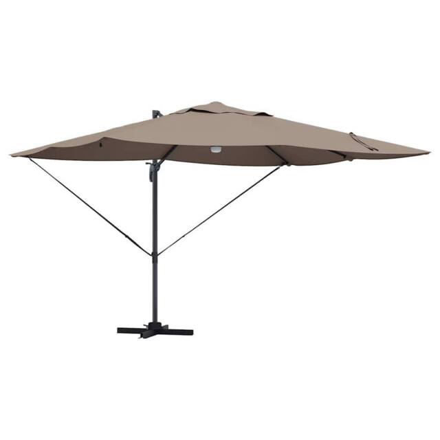 Berkfield Home Cantilever Umbrella - Taupe Taupe Fabric Large Height-Adjustable - image 1