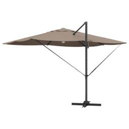 Berkfield Home Cantilever Umbrella - Taupe Taupe Fabric Large Height-Adjustable - thumbnail 8