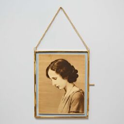 Paper High Dia Gold Reclaimed Glass Hanging Photo Frame - Size: Small - thumbnail 5