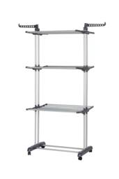 H&O Direct 3-Tier Foldable Clothes Drying Rack in Grey - thumbnail 6
