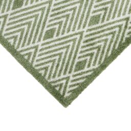 JVL Mega Doormat - 50x75cm, Geo in Green - Size: 75 cm x 150 cm - thumbnail 2