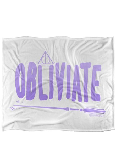 Warner Brothers Harry Potter The Obliviate Blanket 152 x 127 cm in White - image 1
