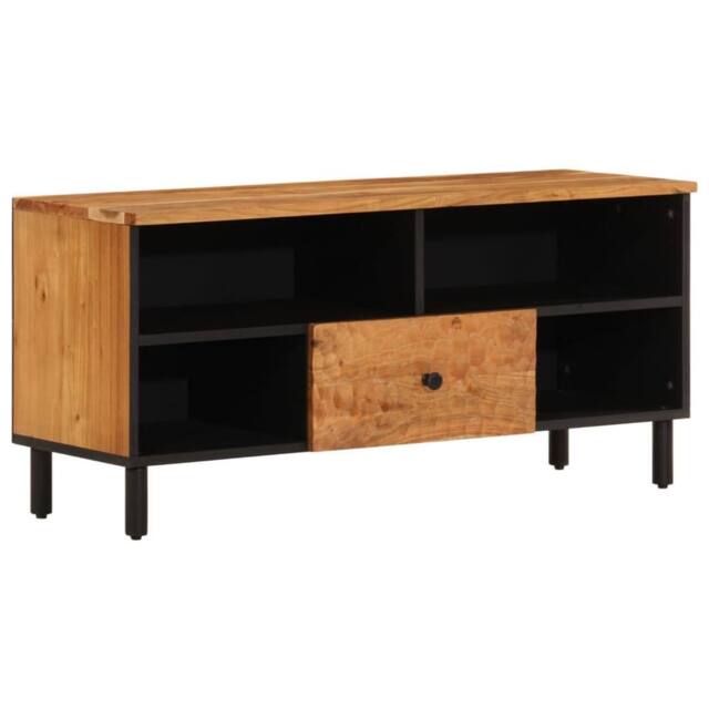 Berkfield Home TV Cabinet 100x33x46 cm Solid Wood Acacia in Brown - Size: 100 x 33 x 46 cm - image 1