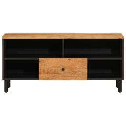 Berkfield Home TV Cabinet 100x33x46 cm Solid Wood Acacia in Brown - Size: 100 x 33 x 46 cm - thumbnail 5