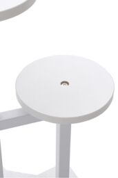 Living and Home 4 Tier White Plant Stand Indoor Tall Corner Round Flower Pot Stands - thumbnail 4