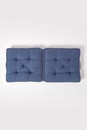 Homescapes Cotton Travel Support Booster Cushion in Navy - Size: 50 cm x 50 cm - thumbnail 3