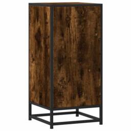 Berkfield Home Sideboard Smoked Oak 35.5x35x76 cm Engineered Wood & Metal in Brown - thumbnail 7