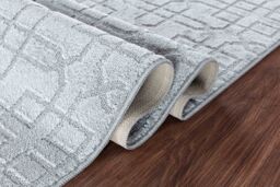 Desire Rugs Ivy Anti-Slip Cubed Trellis Design Doormat - Machine Washable for Easy Care in Dark Grey - Size: 60 cm x 110 cm - thumbnail 3
