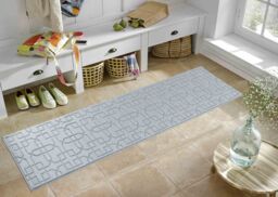 Desire Rugs Ivy Anti-Slip Cubed Trellis Design Doormat - Machine Washable for Easy Care in Dark Grey - Size: 60 cm x 110 cm - thumbnail 4