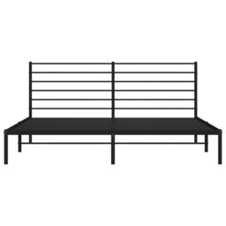 Berkfield Home Metal Bed Frame with Headboard Black 183x213 cm - thumbnail 6