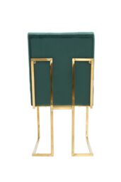 Life Interiors Single Siena Luxury Tufted Velvet Dining Chair with Gold Frame in Green - thumbnail 5