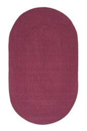 Homescapes Handmade Woven Braided Oval Rug in Plum - Size: 60 cm x 90 cm - thumbnail 2