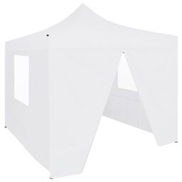 Berkfield Home Professional Folding Party Tent with 4 Sidewalls 3x3 m Steel White