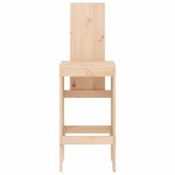 Berkfield Home Bar Stools 2 pcs 40x42x120 cm Solid Wood Pine in Natural - Size: 40 x 42 x 120 cm - thumbnail 4