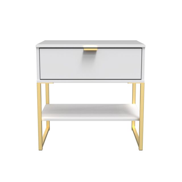 Ready Assembled 2 U Tamworth Single 1 Drawer Bedside Cabinet (Ready Assembled) in White - image 1