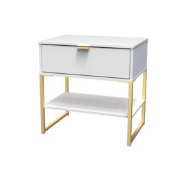 Ready Assembled 2 U Tamworth Single 1 Drawer Bedside Cabinet (Ready Assembled) in White - thumbnail 3