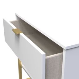 Ready Assembled 2 U Tamworth Single 1 Drawer Bedside Cabinet (Ready Assembled) in White - thumbnail 5
