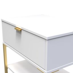 Ready Assembled 2 U Tamworth Single 1 Drawer Bedside Cabinet (Ready Assembled) in White - thumbnail 4