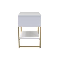 Ready Assembled 2 U Tamworth Single 1 Drawer Bedside Cabinet (Ready Assembled) in White - thumbnail 2