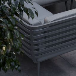 Royalcraft MAYFAIR Rectangular Firepit Dining set in Grey - thumbnail 4