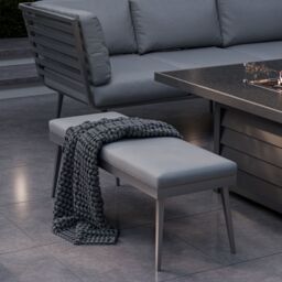 Royalcraft MAYFAIR Rectangular Firepit Dining set in Grey - thumbnail 5