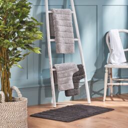 Allure Bath Fashions Ribbed Two Piece Bath Mat & Toilet Mat Set in Charcoal - thumbnail 3