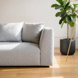Abakus Direct Tokyo 3 Seater Sofa Brushed Tweed Fabric with Deep Seats in Light Grey - thumbnail 4