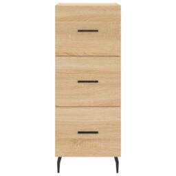 Berkfield Home Highboard Sonoma Oak 34.5x34x180 cm Engineered Wood in Brown - thumbnail 6