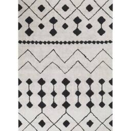 Wyld and Coco Runa Rug Off-White and Black 160 x 230 cm Hand-Tufted Cotton in White - Size: 160 cm x 230 cm - thumbnail 2