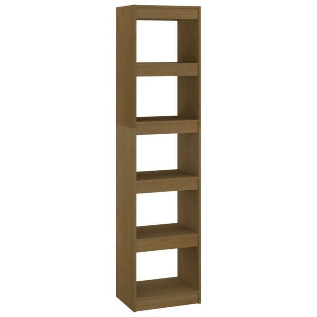 Berkfield Home Book Cabinet/Room Divider Honey Brown 40x30x167.5 cm Solid Pinewood - image 1