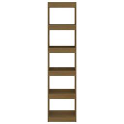 Berkfield Home Book Cabinet/Room Divider Honey Brown 40x30x167.5 cm Solid Pinewood - thumbnail 5