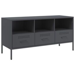 Berkfield Home TV Cabinet Anthracite 100.5x39x50.5 cm Steel - thumbnail 2