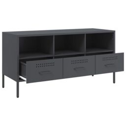 Berkfield Home TV Cabinet Anthracite 100.5x39x50.5 cm Steel - thumbnail 9