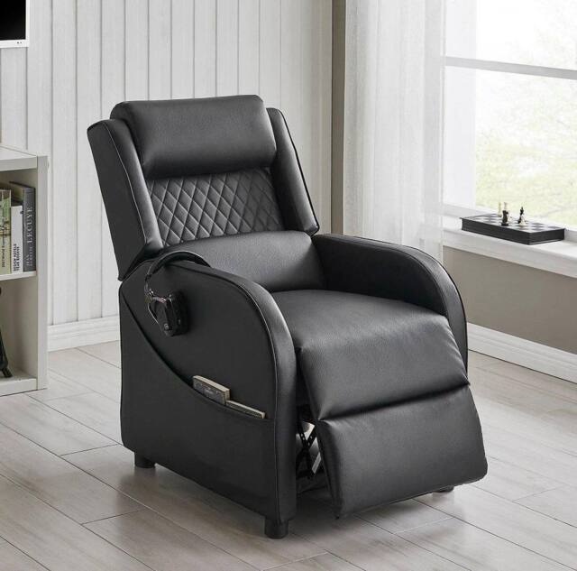 Home Detail Nova Gaming Chair Manual Recliner in Jet Black - image 1
