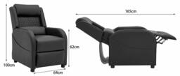 Home Detail Nova Gaming Chair Manual Recliner in Jet Black - thumbnail 6
