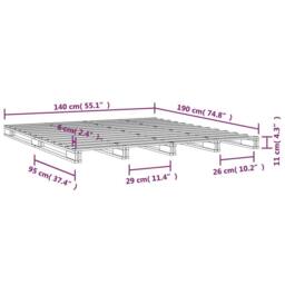 Berkfield Home Pallet Bed White 140x190 cm Solid Wood Pine - thumbnail 8