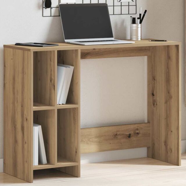 Berkfield Home Desk Artisan Oak 102.5x35x75 cm Engineered Wood in Brown - image 1